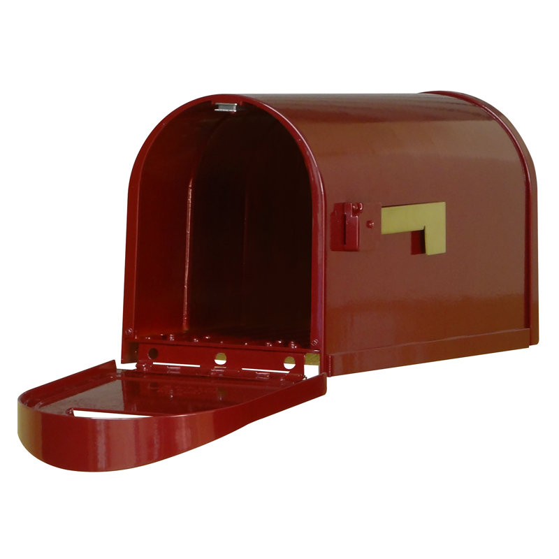 Dylan Post Mounted Mailbox, Wine/Gold
