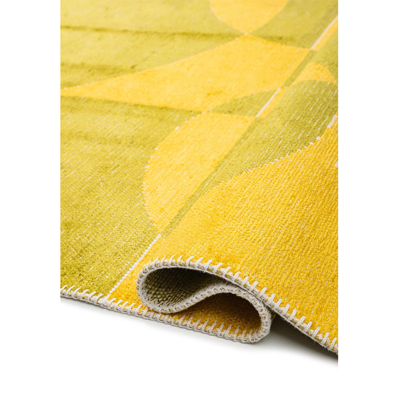 Andersson Rectangle Geometric Cotton and Viscose Indoor / Outdoor Area Rug, Rectangle 5'3" x 7'6"