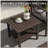 Square Metal Outdoor Side Table, 2-Tier All-Weather Patio End Table-2135499818