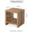 Farmhouse rectangle End Table with Open Shelf