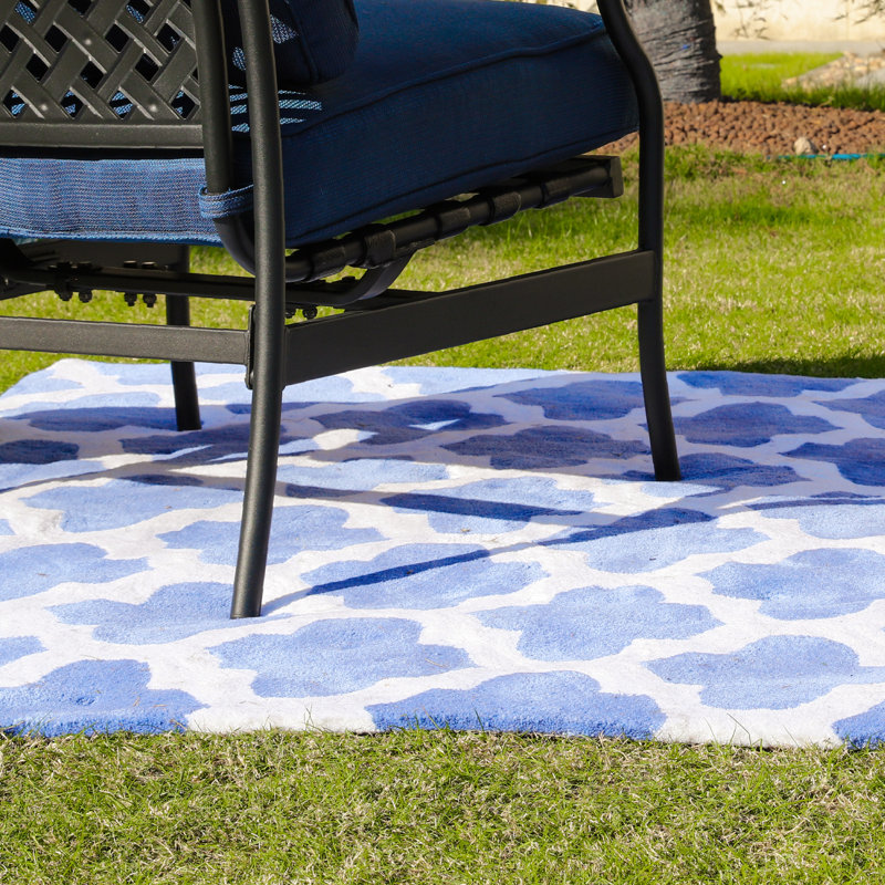 Granados 7 - Person Patio Sofa Conversation Set with Cushions, Blue