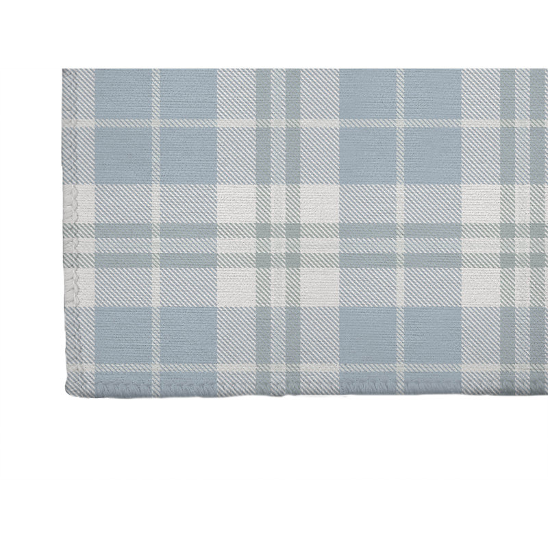 Tapis de bureau Tartan Block, L 5 pi x L 3 pi, Bleu