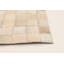 Tapis beige / brun en cuir de vache fabriqué à la main Arvel