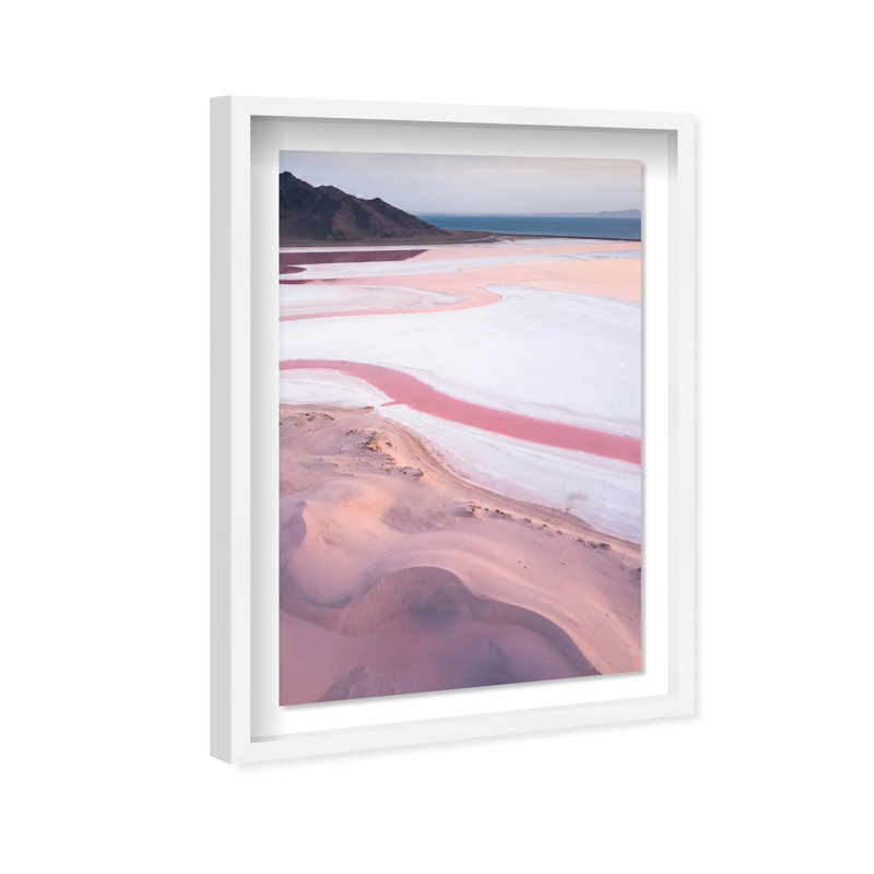 Blush Ocean Print by Oliver Gal, 17.5"H x 25.5"W, White Shadowbox