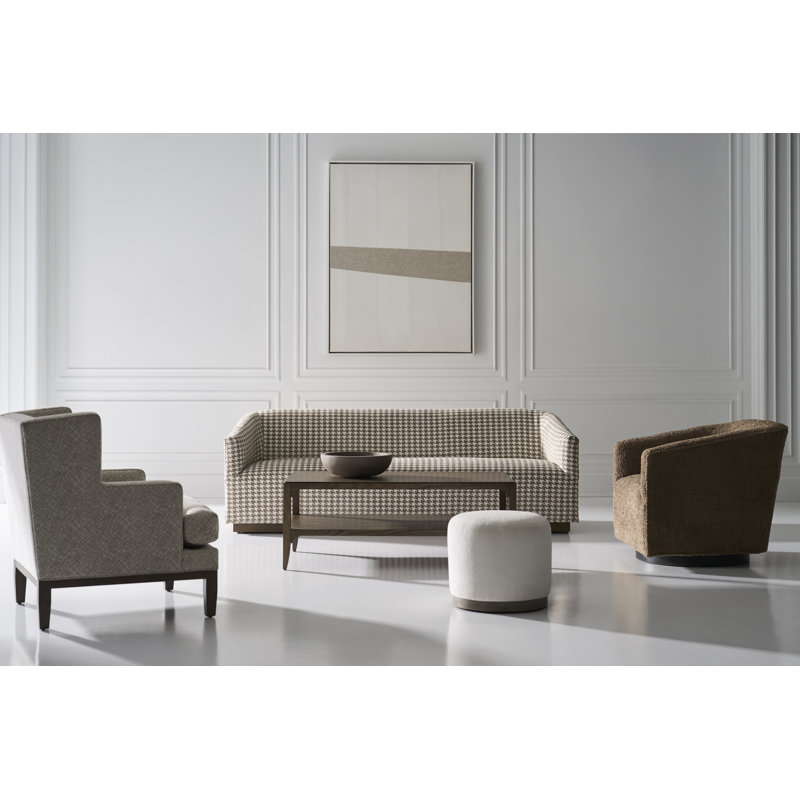 Corbin 18.5" Wide Round Standard Ottoman, Tobacco, Hazelnut (8794 17)