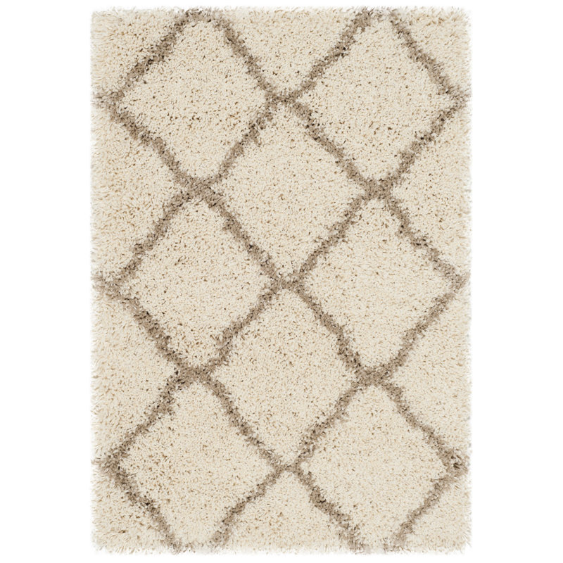 Tapis performance géométrique à poil long Darrol Hudson, Rectangle 9 pi x 12 pi