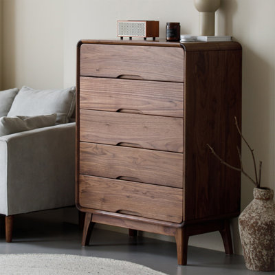 Commode d'appoint en bois massif Johara