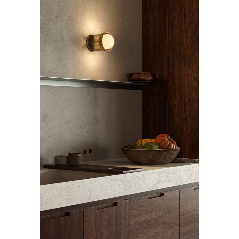 1 - Light Flush Mounted Sconce, Gold