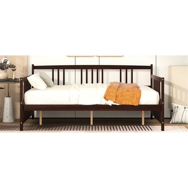 Lit de jour pleine grandeur de teinte polyvalente pour la chambre à coucher et le salon, rangement supplémentaire avec finition polyvalente pour lit combiné
