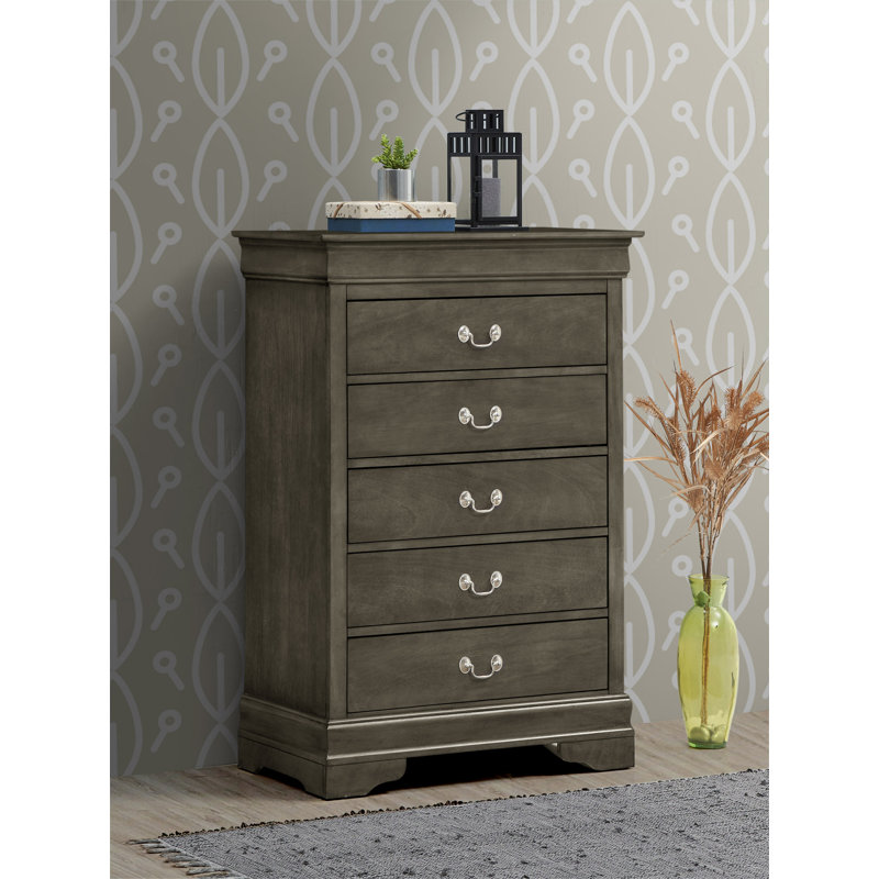 31'' W 5 - Drawer Dresser, Gray