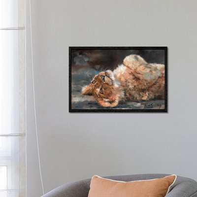 Lion Cub On Back 1 Piece Wall Art on Canvas
