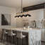 Îlot de cuisine en métal 4 lumières à 4 lumières pour salle à manger