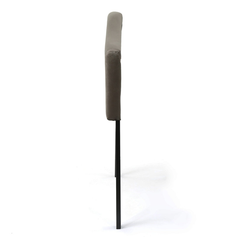 Tête de lit capitonnée et capitonnée, tête de lit en bois massif avec pieds en métal durable, tête de lit à hauteur réglable avec garniture cloutée dans la chambre à coucher