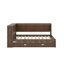 Lit de jour en bois pleine grandeur avec tablettes, DEL, USB et lit gigogne-827910252