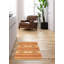 Kilim fabriqué à la main à motif oriental en laine orange/vert/beige Tapis décoratif-1250523732