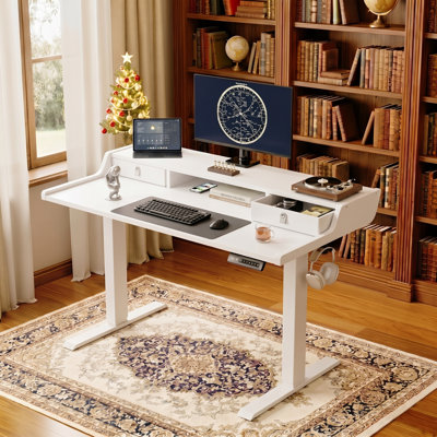 Momoyo Adjustable Height Desk with Drawers