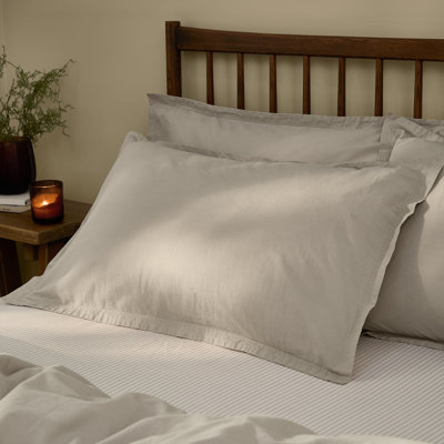 Hebden Washed Cotton Oxford Pillowcase Pair