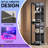 RGB Display Cabinet with Adjustable Acrylic Shelves, 4-Tier Storage Case with LED Lights , Modern Display Shelf for Collectibles, Black -754911368-750807153