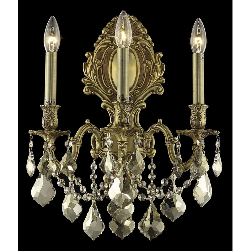 Cristal taillé royal monarque Mardochée, 3, H 18 po x l 14 po x P 14 po, Or français / teck doré
