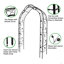 Arche de jardin treillis pour plantes - thermolaquée, 15,67 po Large, en métal noir,