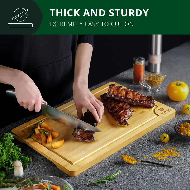 Bamboo Cutting Board, 12" W x 18" L
