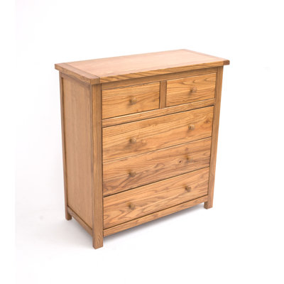 Riendeau 90cm W 5 - Drawer Chest of Drawers