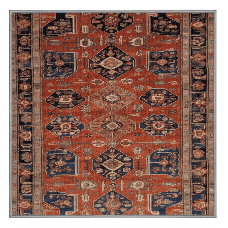 Tapis brun lavable à la machine, Carré 3 pi
