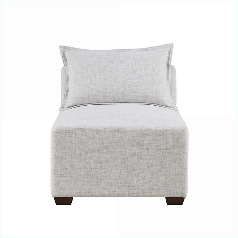 Chaise sans accoudoirs modulaire en polyester doux beige, sièges d'appoint modernes et personnalisables pour le salon