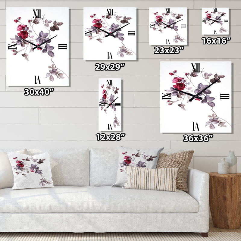 Horloge murale Wildflowers II, Petit