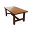 Bureau rectangulaire en bois massif brun clair-576073437