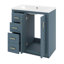 Meuble-lavabo 30 po avec lavabo, meuble-lavabo en bois massif avec 3 tiroirs-1370276677