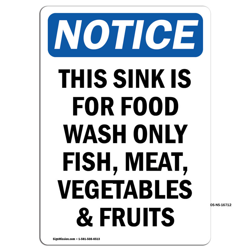 Remarquez que ce lavabo est pour le lavage des aliments