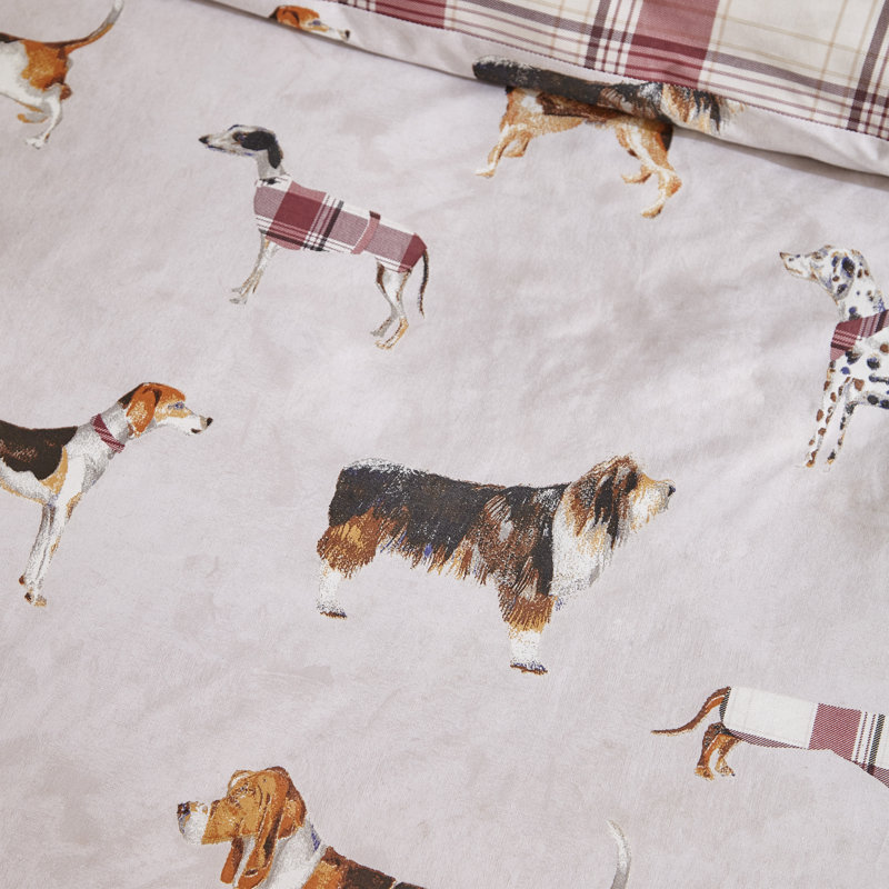 Country Dogs Duvet Cover Set, Double Duvet Cover + 2 Standard Pillowcases