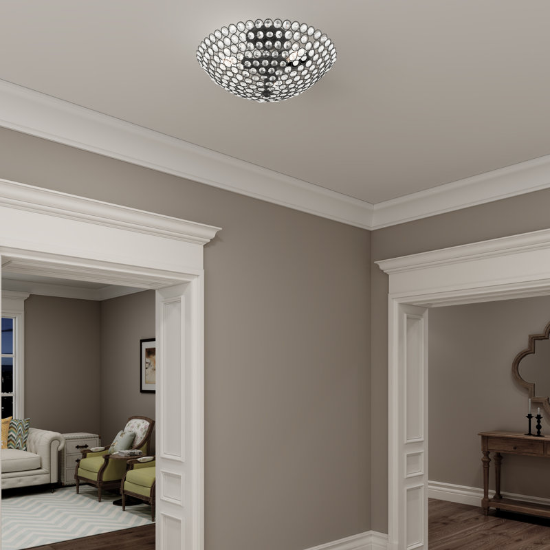 Ludie Semi Flush Mount, Black