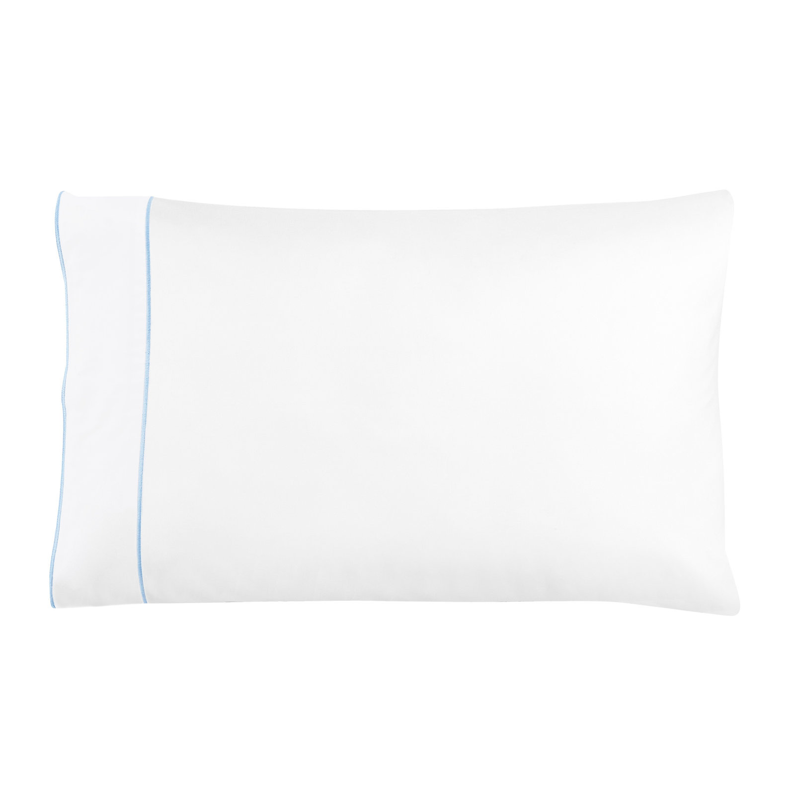 Evanston Cotton Pillowcase, Queen Pillowcase, Blue