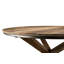Brigman Round Solid Wood Top Metal Base Dining Table