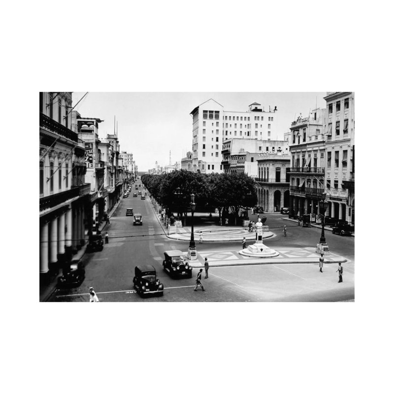 1930S-1940S Street Scene Of The Prado Havana Cuba - Wrapped Canvas Print, 20.32 cm H x 30.48 cm W