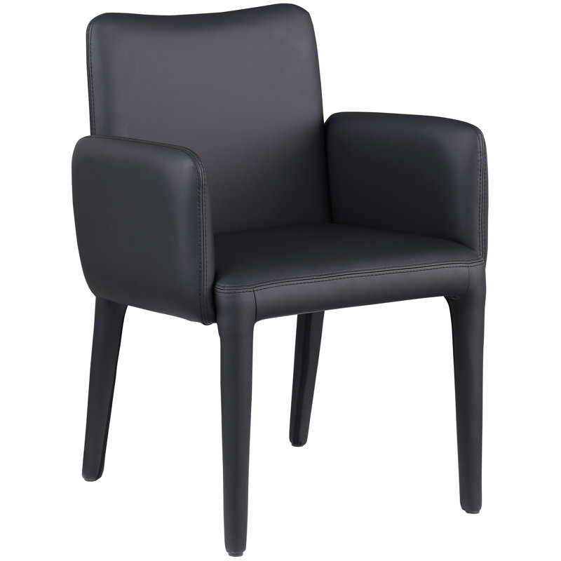 Pelle 25'' Wide, Black Vegan Leather