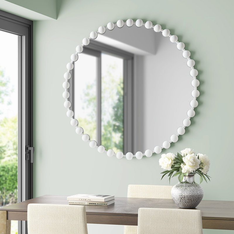 Miroir mural rond 36 po, White, 36,02 po x 36,02 po