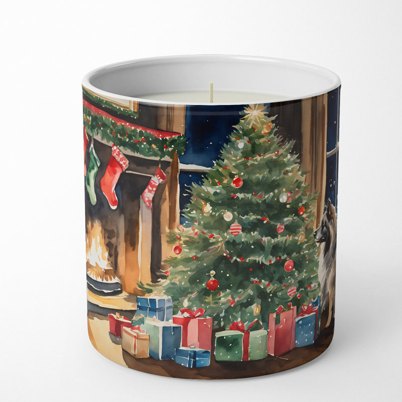Christmas Tree Scented Tumbler Candle with Ceramic Holder