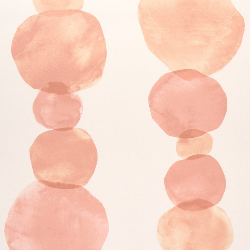 Schumacher x Backdrop Hyperion Wallpaper, Peach