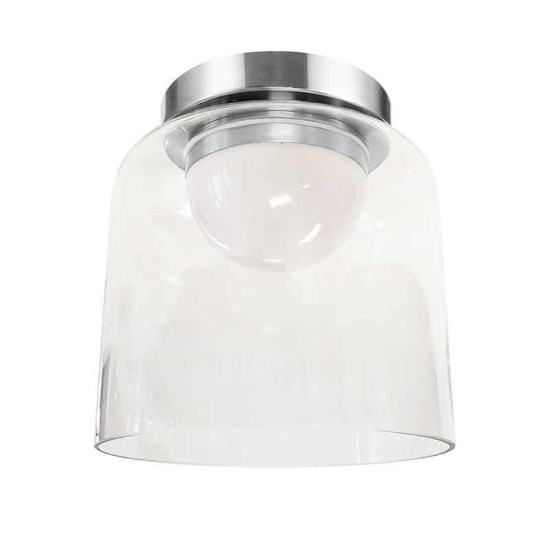 Plafonnier encastré en verre Kratman, Chrome poli