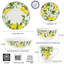 Service de vaisselle en porcelaine tendre à motif floral Lorren Home Trends, service pour 4, 20 pièces, assiettes, assiettes à salade, bols et tasses allant au micro-ondes et au lave-vaisselle.