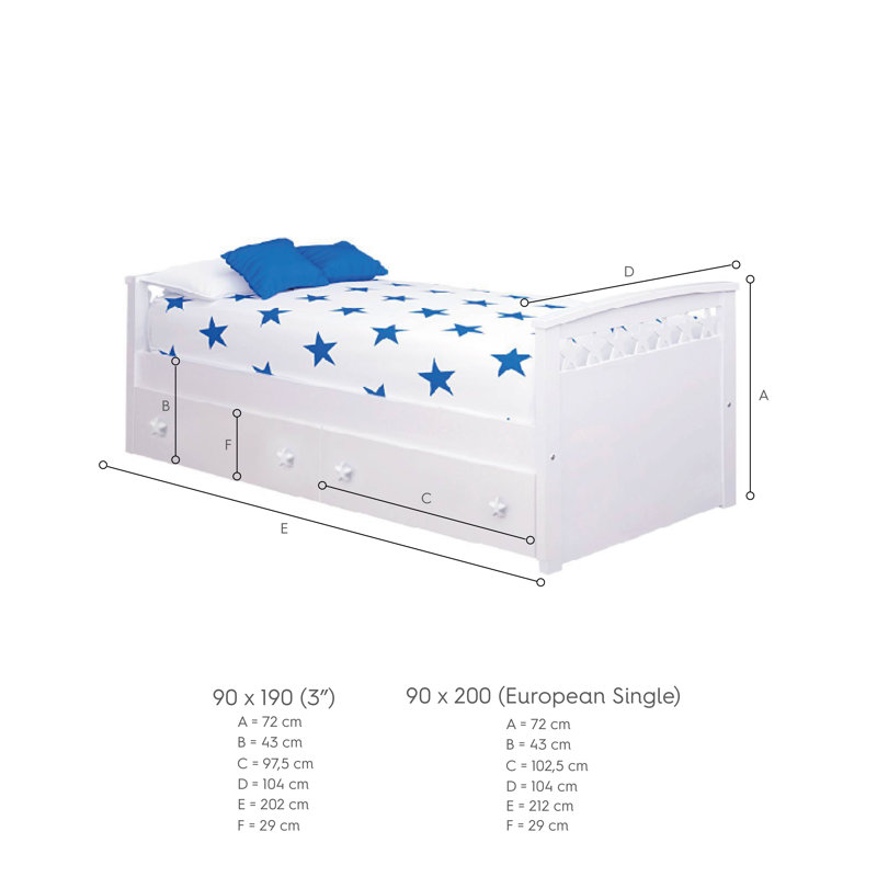 Gattis Standard with Trundle Included, Single (3')
