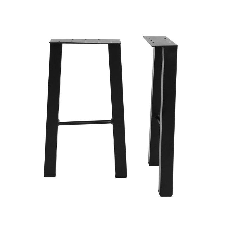 Pied de table en métal Erickah, H 18 po x l 12,30 po x P 2,90 po