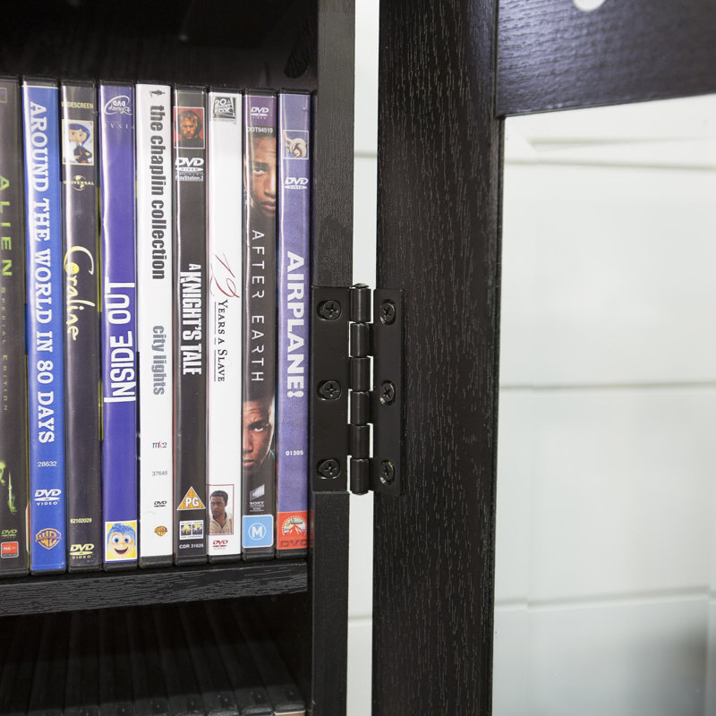 41'' H Media Shelves, Textured Black