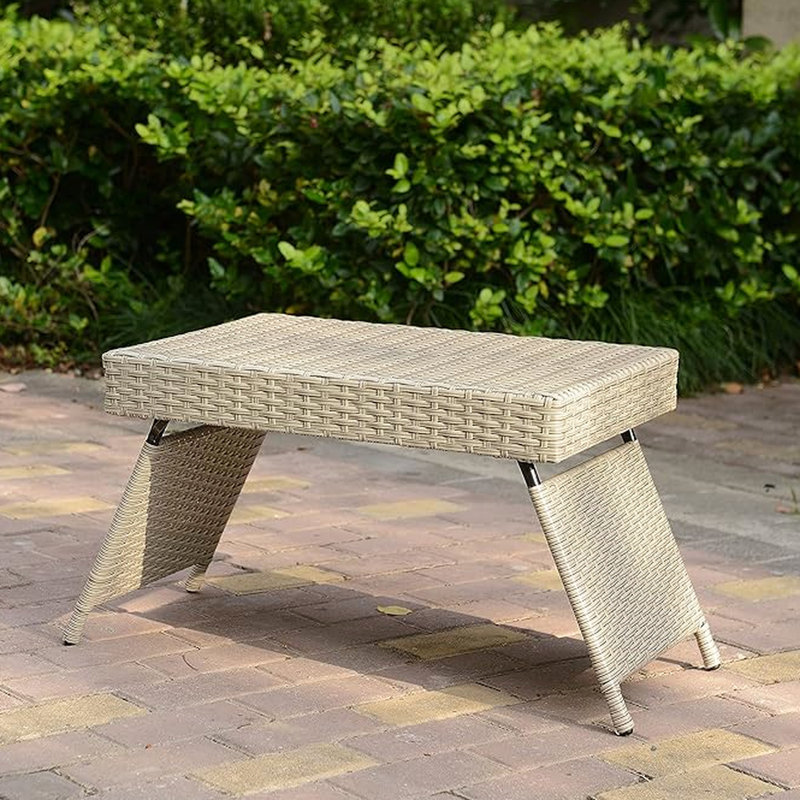 Table pliante portative grise, de conception résistante aux intempéries, légère pour une installation rapide, sans assemblage, profondeur de 22,86 po, largeur de 16,38 po, hauteur idéale