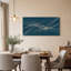 Lignes géométriques rayonnantes sur toile bleu sarcelle foncé-1055660855