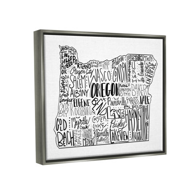 " Oregon State Cities Map " by The Saturday Evening Post