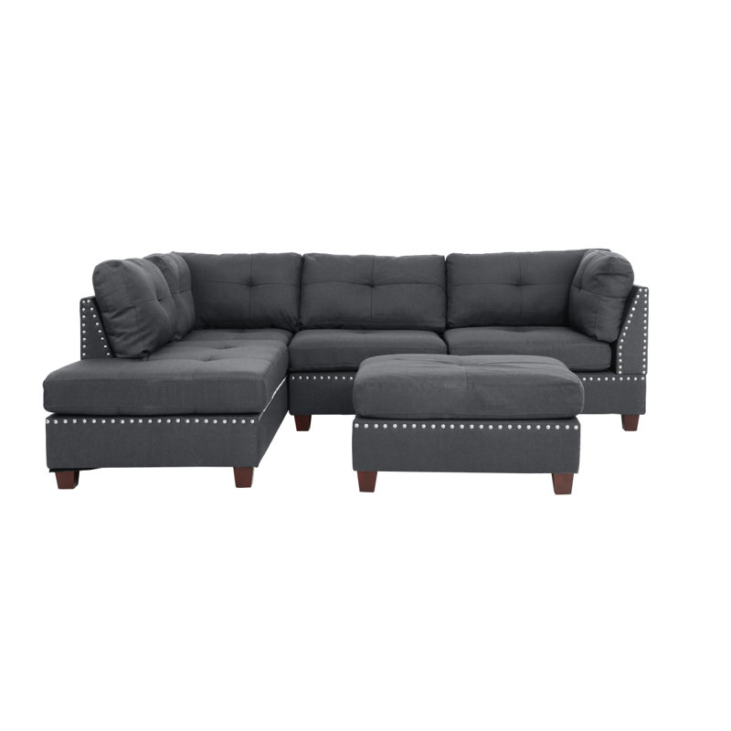 3PC SECTIONAL In Blue Gray